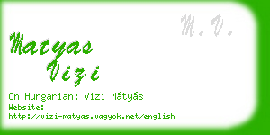 matyas vizi business card